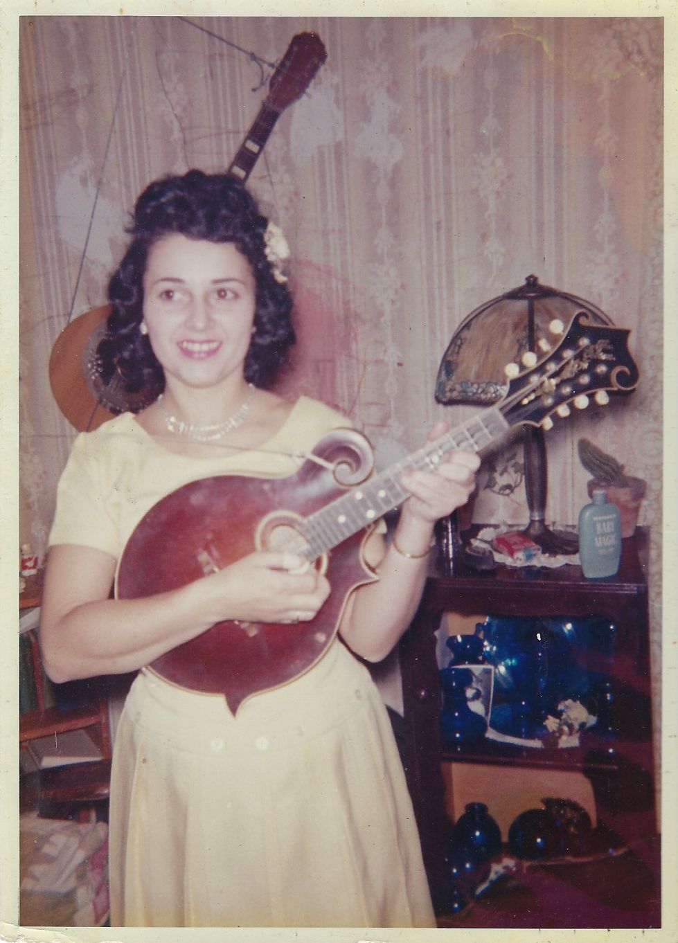 Janet with a mandolin